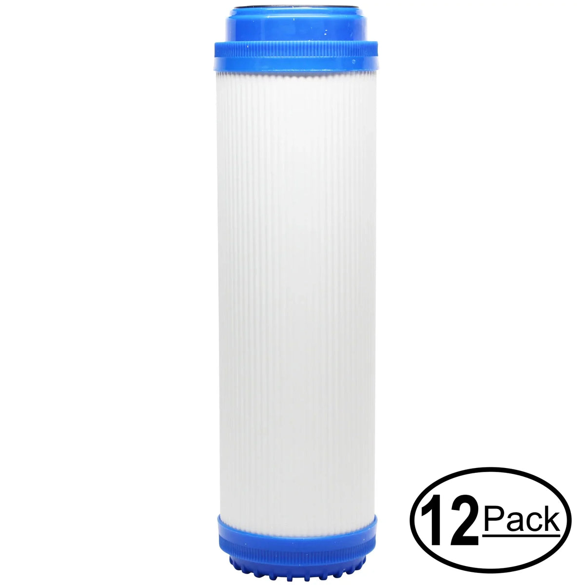 12-Pack Replacement for H2O Distributors UCF-03-14-USA Granular Activated Carbon Filter - Universal 10-inch Cartridge for H2O Distributors Triple Stage Under Sink System - Denali Pure Brand