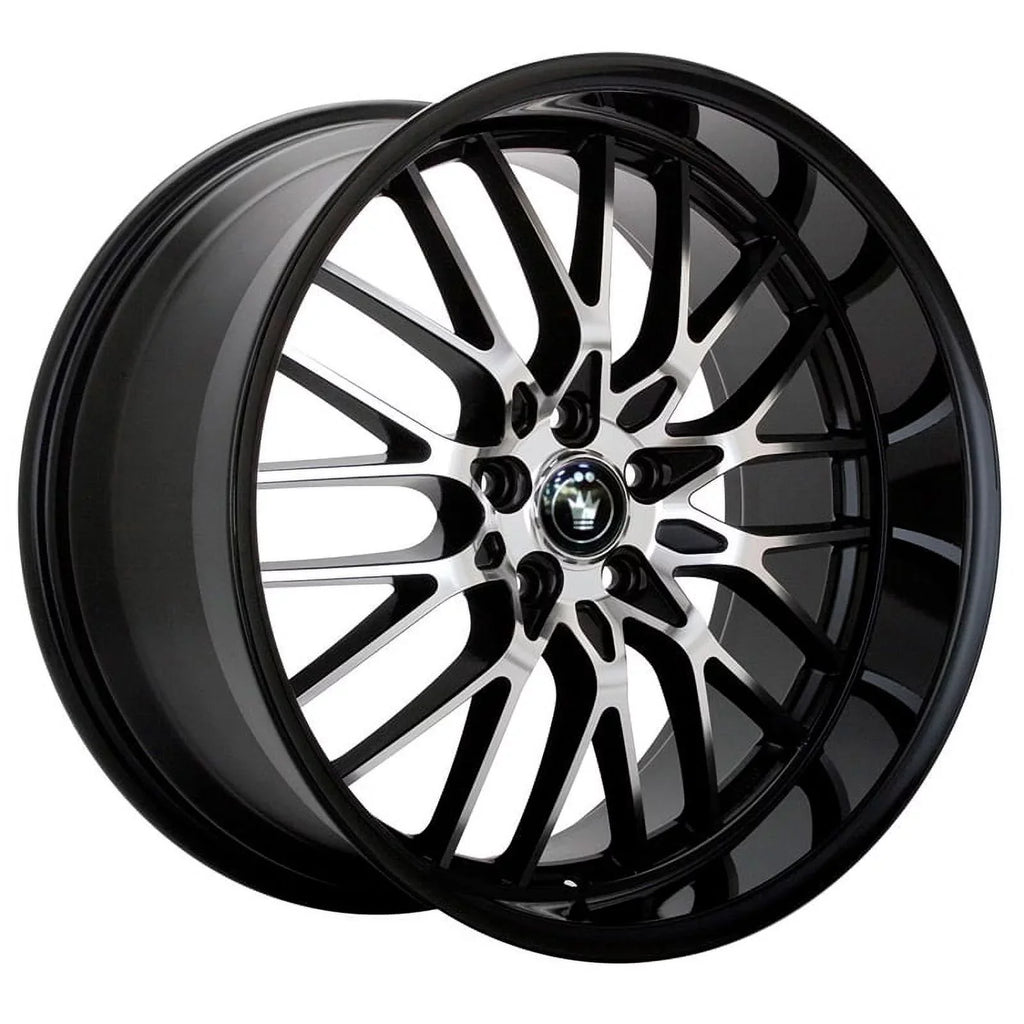 Konig 16MB Lace 16x7 5x100/5x114.3 +40et Gloss Black With Machined Face Wheel