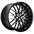 Konig 16MB Lace 16x7 5x100/5x114.3 +40et Gloss Black With Machined Face Wheel