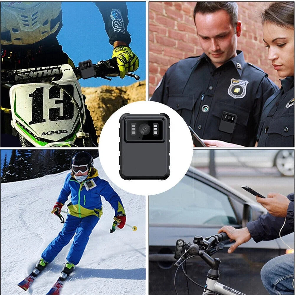 KingFurt 1080p & 2K HD WiFi Action Cam with Night Vision - Outdoor Helmet Camcorder, Loop Recording, 2000mAh Power Unit - Black
