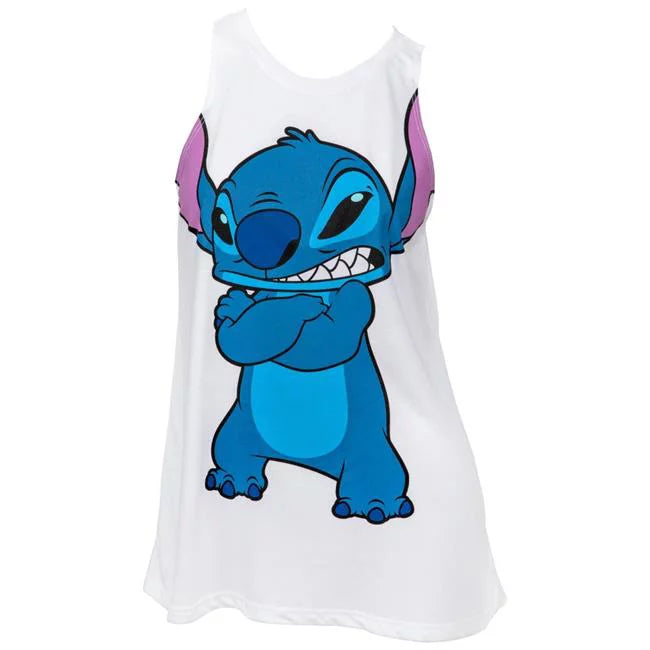 Stitch Character Juniors Tank Top, Large