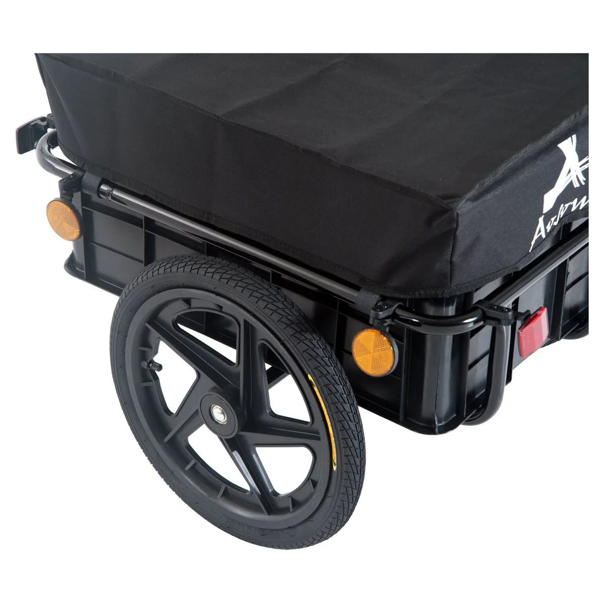 Aosom Double Wheel Internal Memory Enclosed Bicycle Cargo Trailer - Black