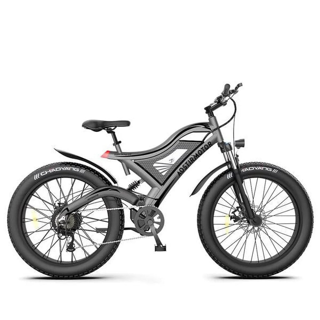 AOSTIRMOTOR Hot Fat Tire Adults Electric Bicycle 26 In. Electric Mountain Bike