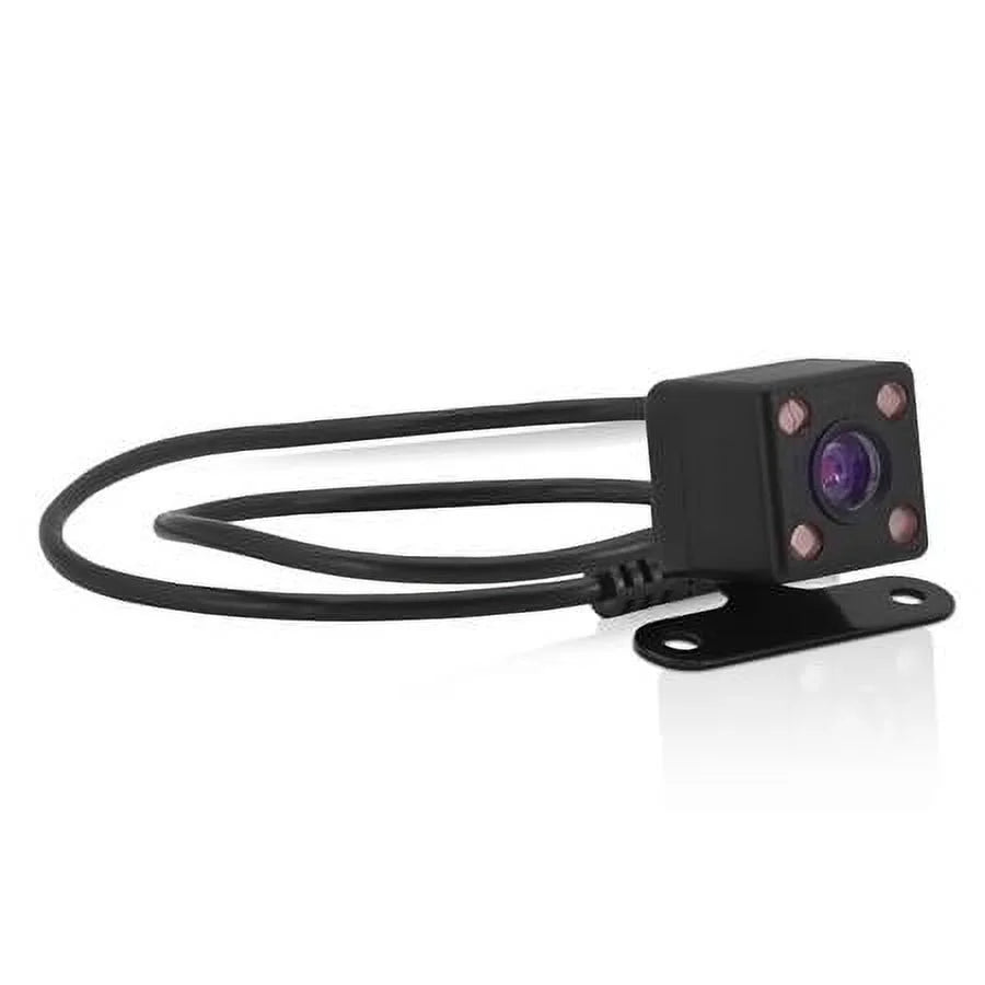 MNCD245T Full HD Front and Rear View 2.45" LCD Panel Dash Camera with 3-Channel Recording, Black