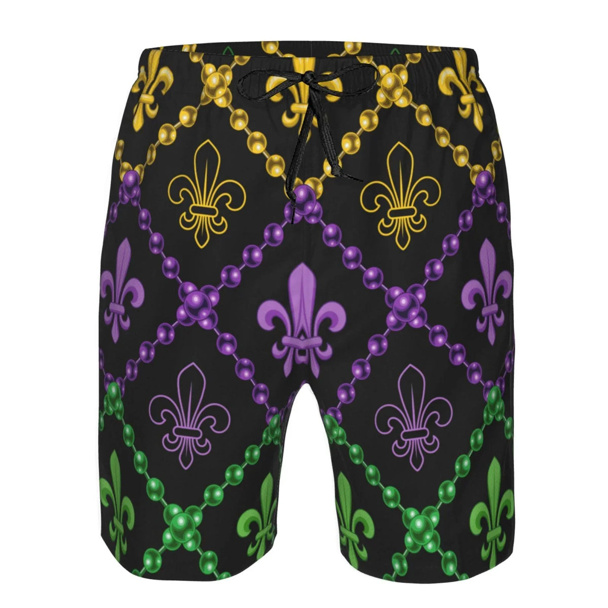 Lukts Mardi Gra Geometric Mens Swim Trunks Quick Dry Swim Shorts With Funny Beach Shorts