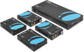 1x4 HDMI Extender Splitter 4K by OREI Multiple Over Single Cable CAT6/7 4K@60Hz 4:4:4 HDCP 2.2 With IR Remote EDID Management - Up to 115 Ft - Loop Out - Low Latency - Full Support
