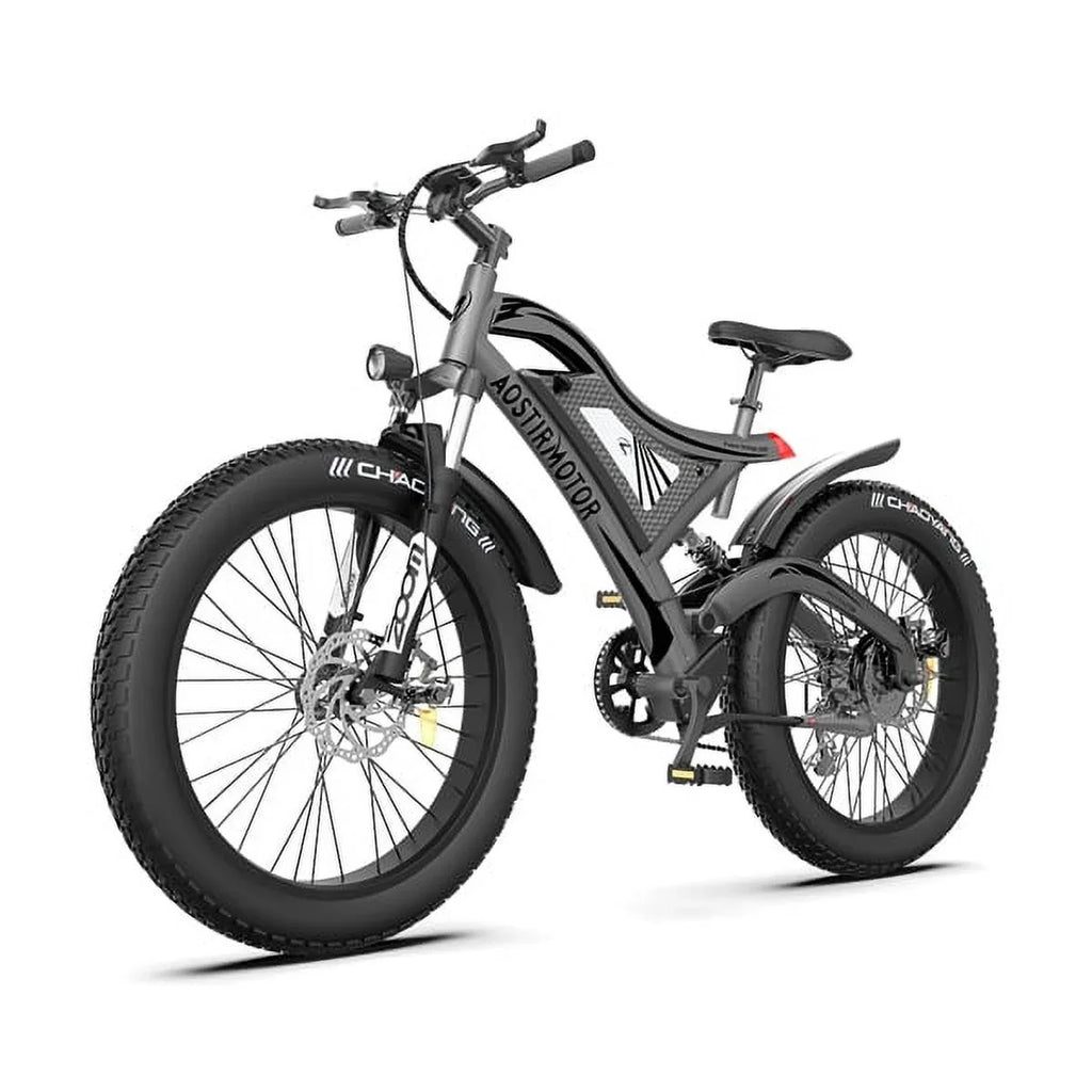 AOSTIRMOTOR Hot Fat Tire Adults Electric Bicycle 26 In. Electric Mountain Bike