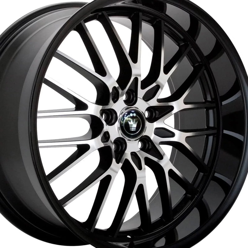 Konig 16MB Lace 16x7 5x100/5x114.3 +40et Gloss Black With Machined Face Wheel