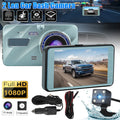HD 1080P 2 Lens Car DVR Dash Cam Front Rear View Camera Video Recorder G-Sensor
