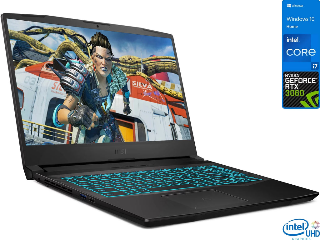 MSI Crosshair 15 Gaming , 15.6" 144Hz FHD Display, Heart i7-11800H Upto 4.6GHz, 32GB Storage 512GB NVMe Flash Storage NVIDIA GeForce RTX 3060, HDMI, Wi-Fi, Bluetooth, Windows 10 Home
