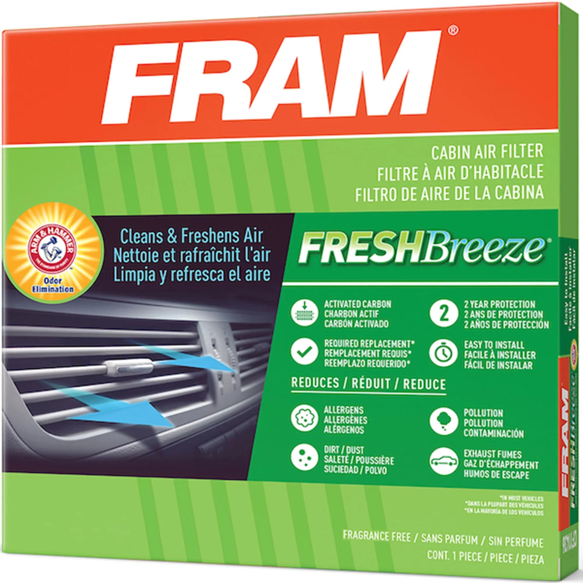 Memory CF11183, Fresh Breeze Cabin Air Filter with Arm & Hammer Baking Soda, for Select Dodge and Jeep Vehicles Fits select: 2011-2018,2020-2022 JEEP GRAND CHEROKEE