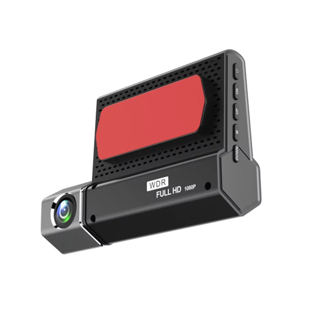 Car DVR Dash Cam Front And Inside And Rear Camera Video Recorder Lens