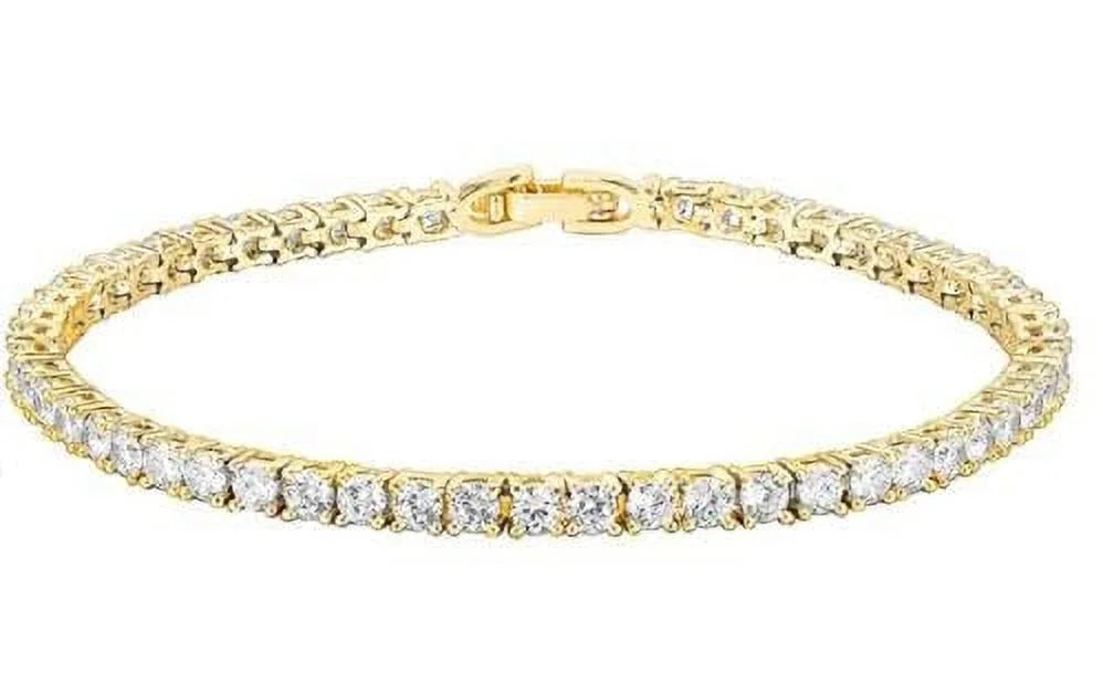 Women's Big Rocks Bezel Colored Dial with Roman Numerals Fully Iced Out Watch w/Matching Bling'ed Out Tennis Bracelet - ST10327LA (TLA Gold - Blush)