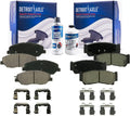 Detroit Axle - Brake Pads for 2007 2008 2009 Hyundai Santa Fe Front and Rear Memory Brake Pads w/Hardware Replacement Brakes