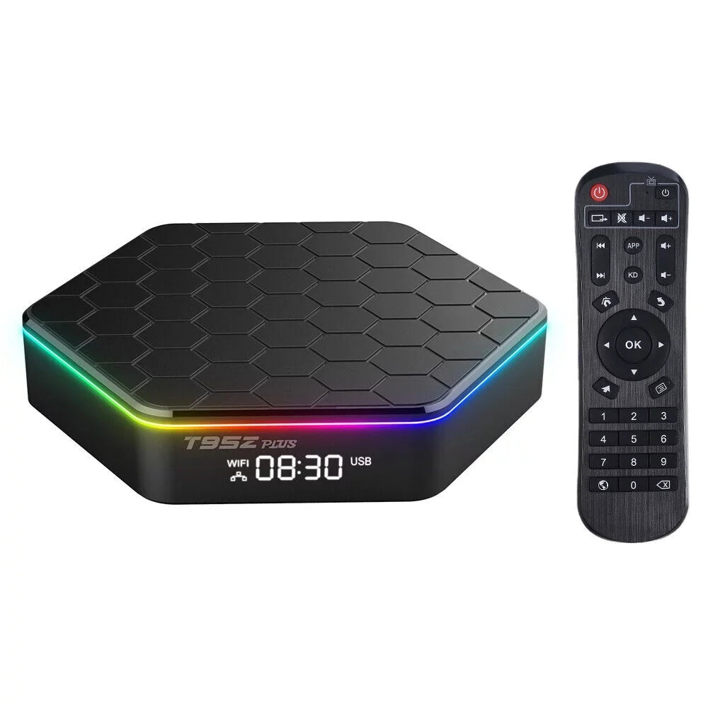 JLLOM Quad Processor 8K HD Video 64GB Memory 6K Stream Player 2023 T95Z Plus Smart Android 12.0 TV Box
