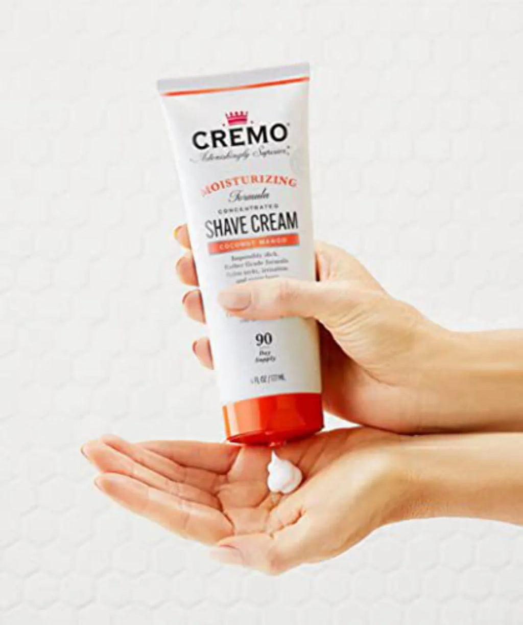 Cremo Coconut Mango Moisturizing Shave Cream, Astonishingly Superior Ultra-Slick Shaving Cream for Women Fights Nicks, Cuts and Razor Burn, 6 Fl Oz (Pack of 2)