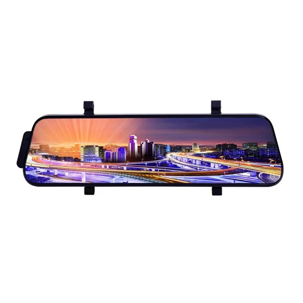Aibecy 1080P DVR Dash Front & Rear Driving Recorder with 9.66 Inch Panel 170° Wide Angle Support Clear Night-Vision Parking Monitor Motion Detection Collision Locking Loop Recording Re