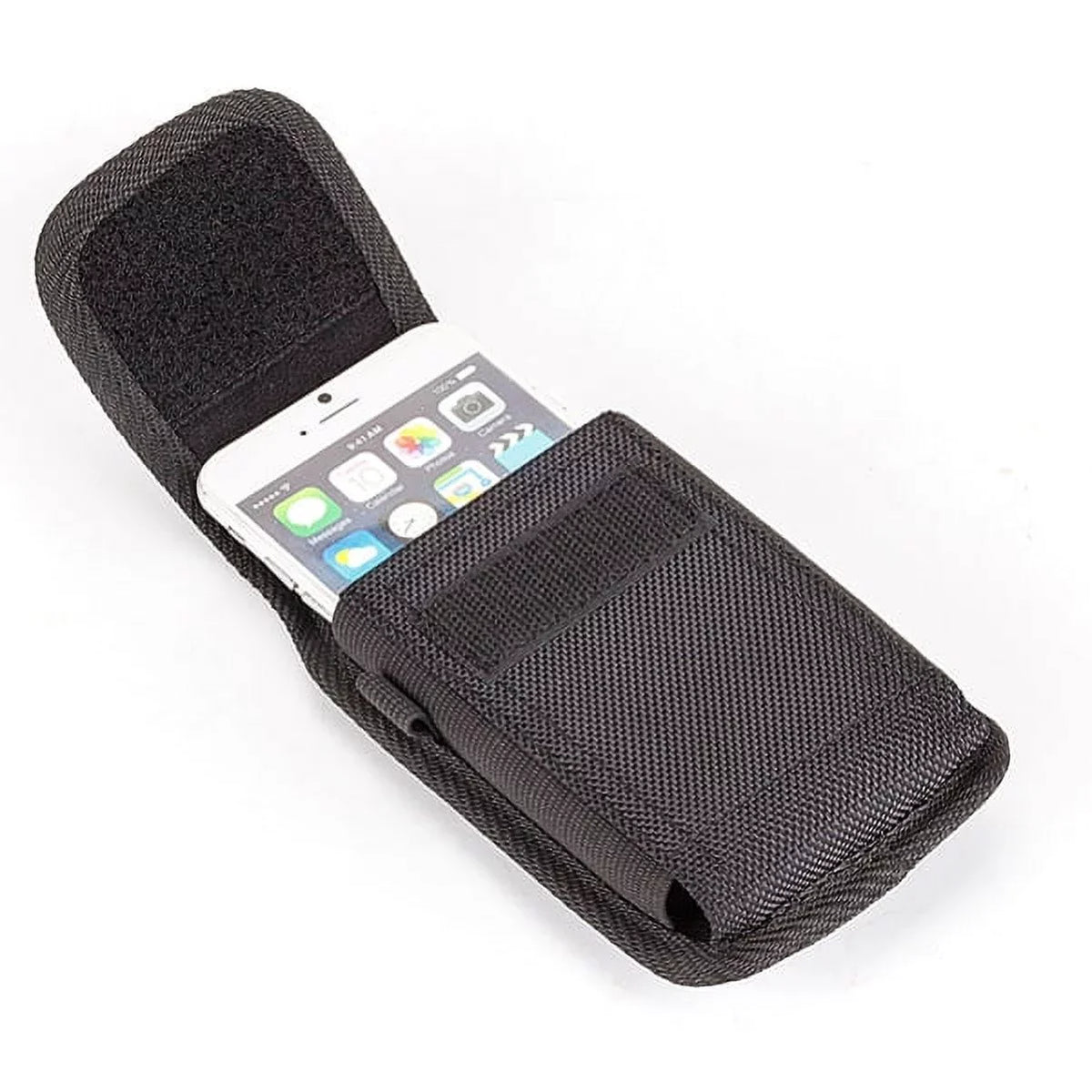 Rugged Durable Canvas Case Holster Metal Belt Clip w Braided Type-C USB Cable 10ft Long Sync Wire E6Q for Samsung Galaxy S8+, S10 Plus 5G Note 9 8 A9 A50 - Sony Xperia XZ3 - Xiaomi Mi 9
