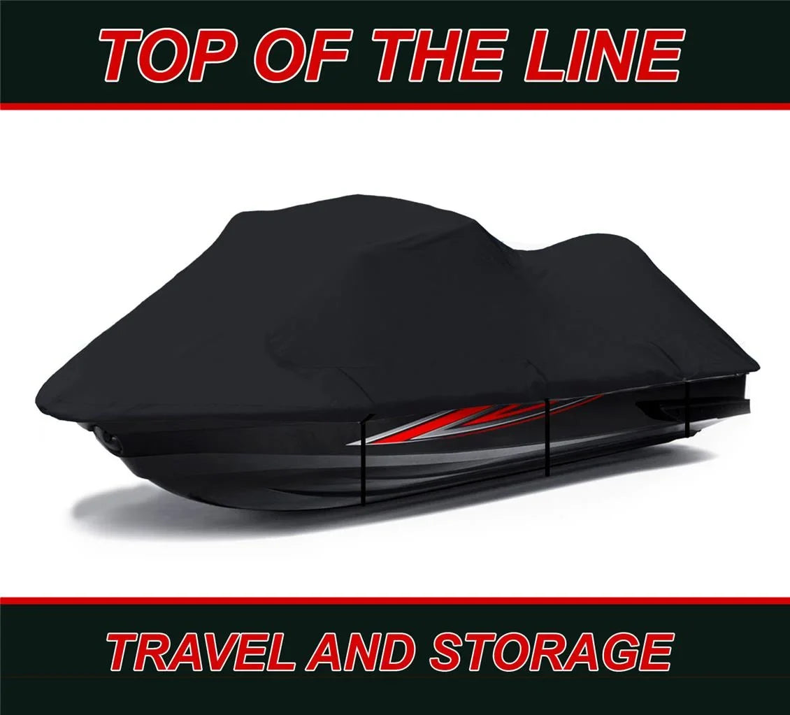 BLACK 600 DENIER JetSki Cover Compatible for Kawasaki ZXi 750 & ZXI 900 1995 1996 1997 Jet Ski Cover 2 Seater