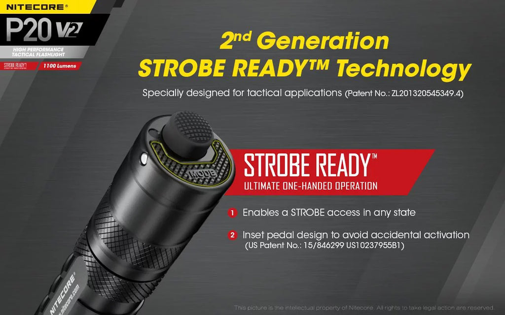Combo: Heart P20 V2 Tactical LED Flashlight - CREE XP-L2 V6 - 1100 Lumens w/NL189 Cell UI1 Charger +Free Eco-Sensa USB Cord