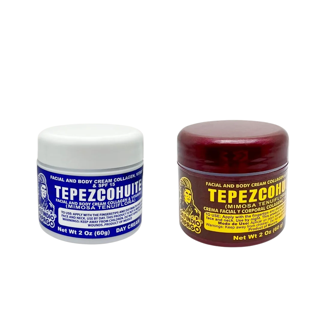 Del Indio Papago Tepezcohuite Day Cream (2oz) + Night Skin Cream (2 oz) BEAUTY COMBO!! Tepezcohuite