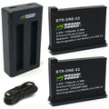 Wasabi Power Power Unit (2-Pack) and Charger for Insta360 ONE X2 (Not Waterproof)