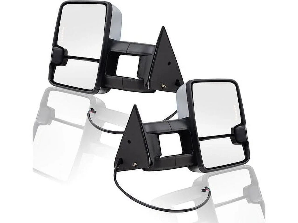 Towing Mirror Set - Compatible with 1988 - 1999 Chevy K1500 LS 4WD 1989 1990 1991 1992 1993 1994 1995 1996 1997 1998
