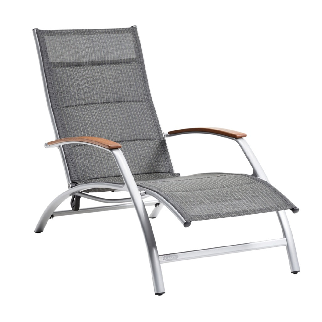 Modern Adjustable Lounge Chair with Aluminum Frame and Mesh Fabric