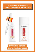 Revitalift Clinical 12 %Pure vitamin C illuminating serum & SPF 50+ UV protected facial Display 50ml