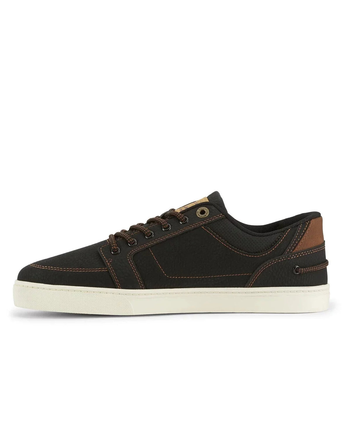 LEVIS HARBOR WAX LOW TRAINERS SPORTS SNEAKERS MEN SHOES BLACK/TAN SIZE 9.5 NEW