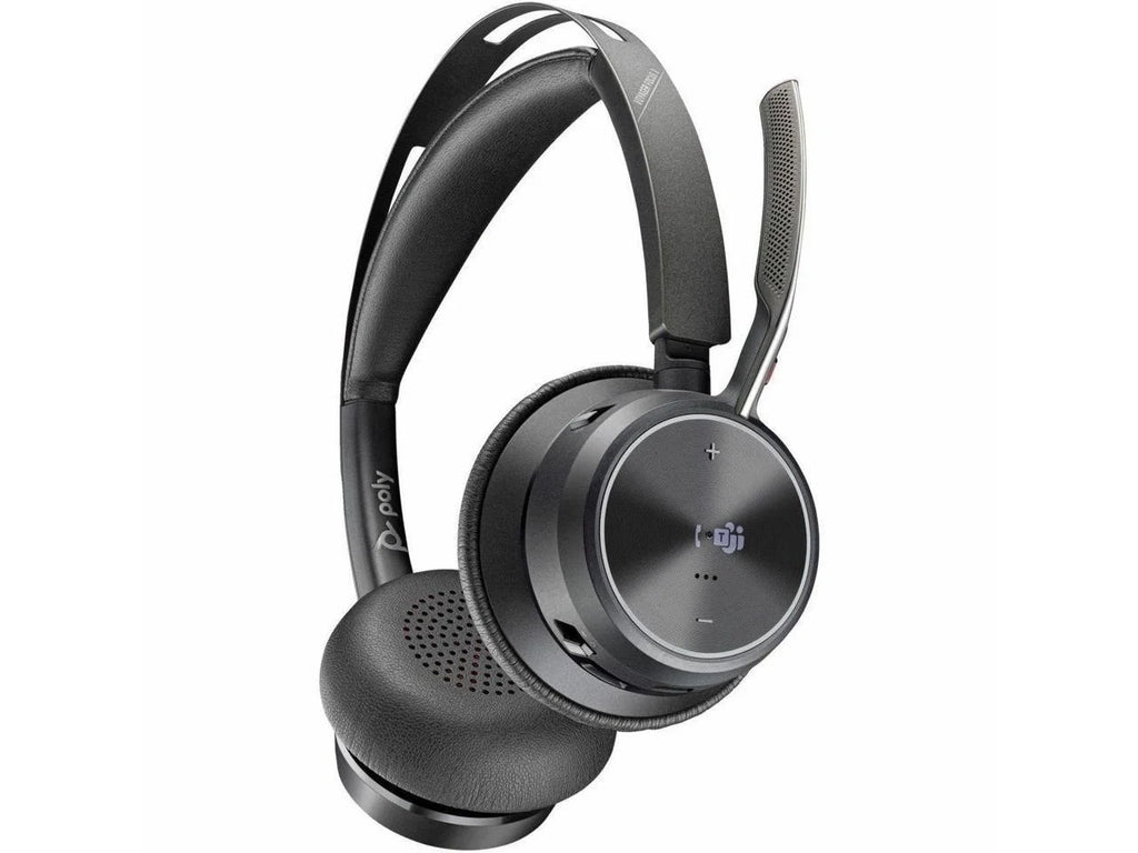 Poly Voyager Focus 2 Headset - Microsoft Teams Certification - Stereo - USB Type A - Wireless - Bluetooth - 20 Hz - 20 kHz - Over-the-head, On-ear - Binaural - Ear-cup - Noise Cancelling, MEMS Tech...