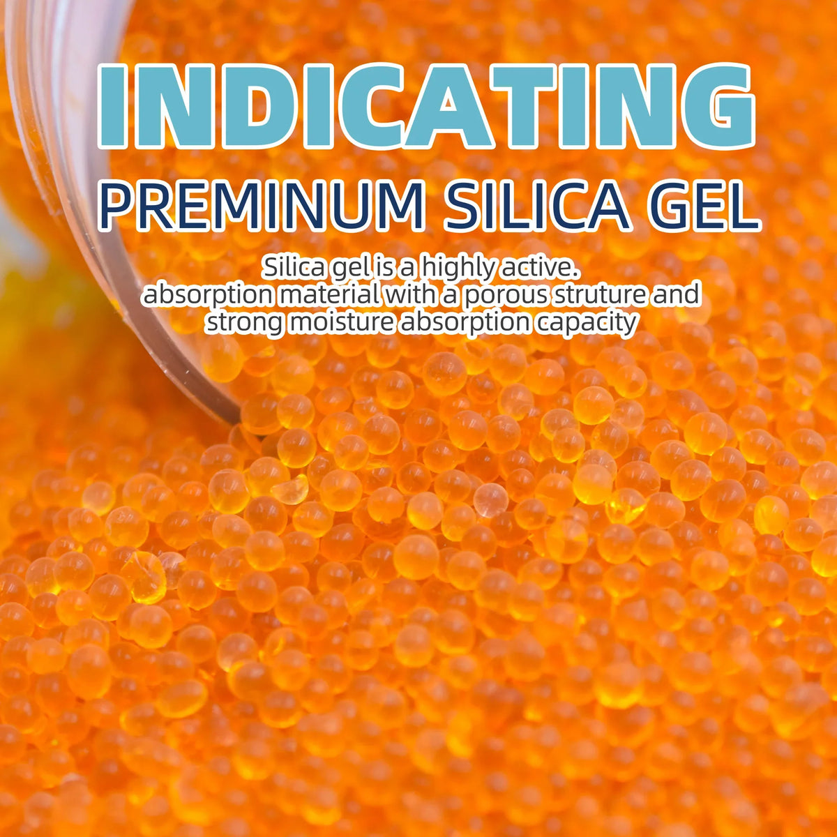 Wisesorb 12LBS Orange Premium Indicating Silica Gel Desiccant Beads, Indicating Silica Orange to Dark Green, Reusable Silica Gel for Storage, Drying Desiccant Dehumidifier