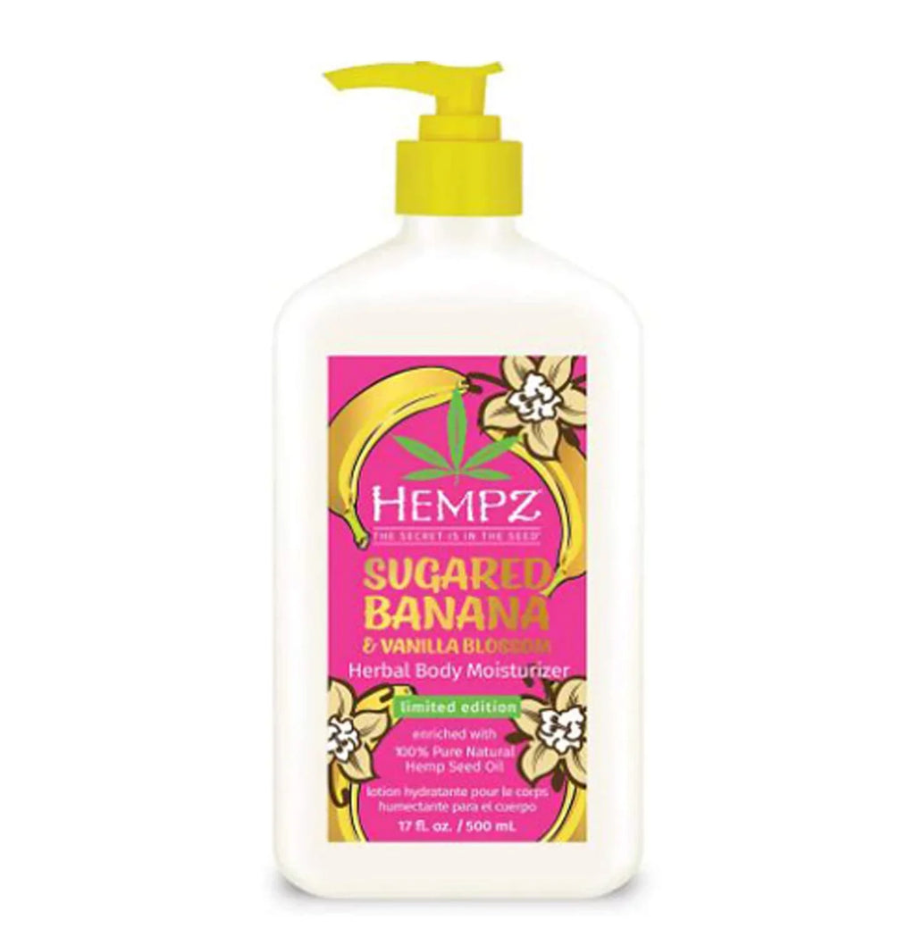 Sugared Banana & Vanilla Blossom Herbal Body Butter 17 Oz! Pre-owned With Pure Natural Hemp Seed, Shea Butter And Vitamins! Hydrates, Soothe And Protects Skin! 100% Vegan Body Moisturizer! (17 oz)