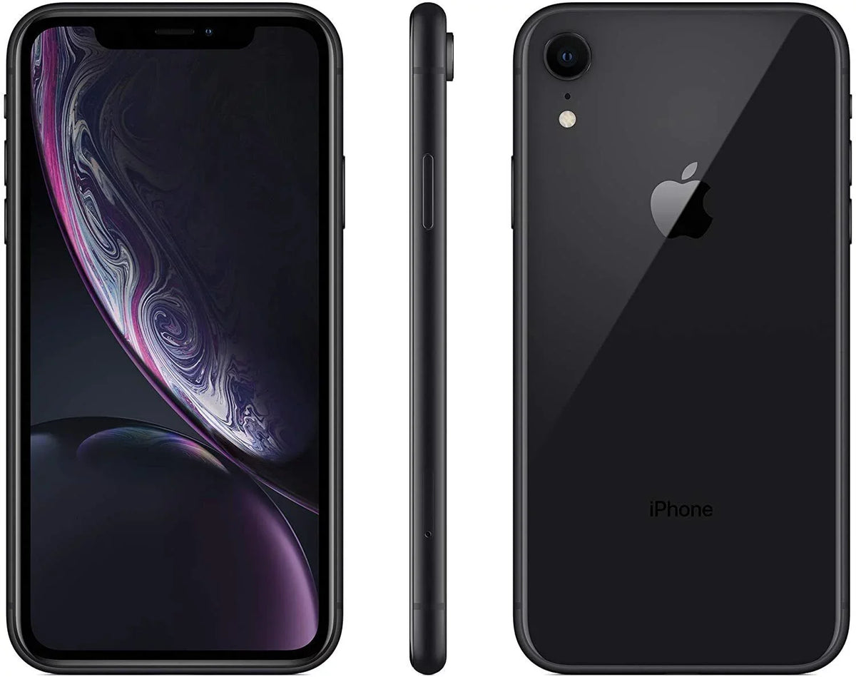 Restored Apple iPhone XR A1984 (Fully Unlocked) 64GB Black w/ Gift Box (Refurbished)