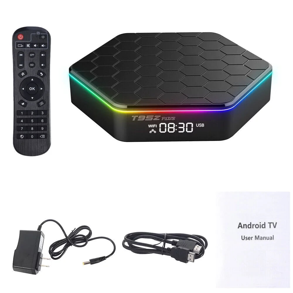 JLLOM Quad Processor 8K HD Video 64GB Memory 6K Stream Player 2023 T95Z Plus Smart Android 12.0 TV Box
