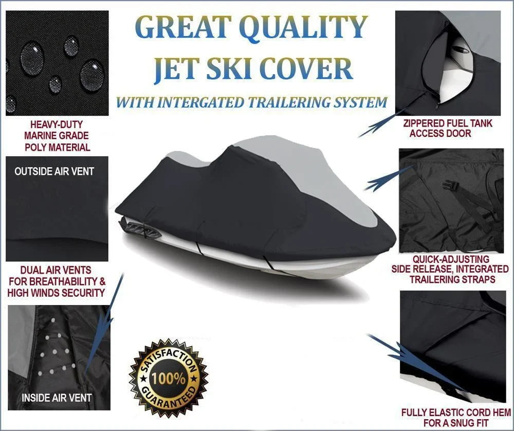 SUPER HEAVY-DUTY Jetski Jet Ski Boat PWC Cover Compatible for Yamaha V1 Sport 2015 2016
