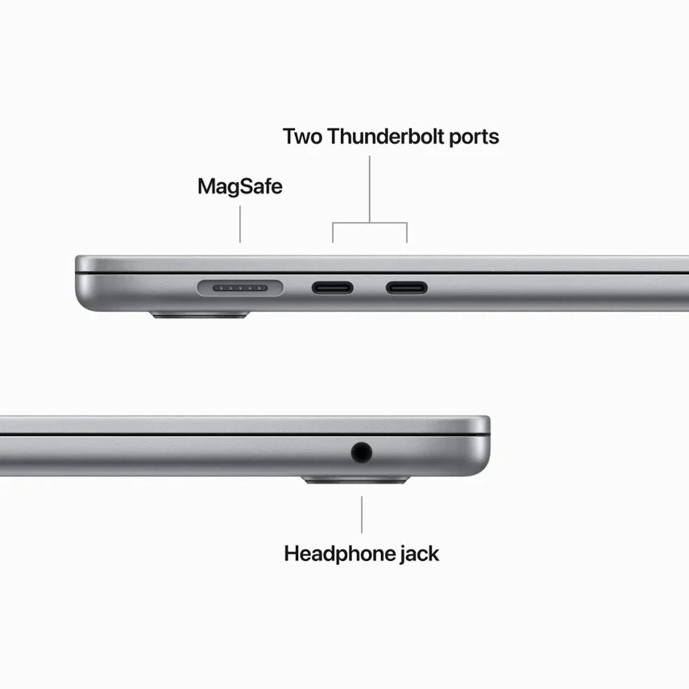 Restored Apple MacBook Air 15" with M2 Chip, 8GB Random Access Memory 256GB Flash Storage in Space Gray MQKP3LL/A Like New (Refurbished)