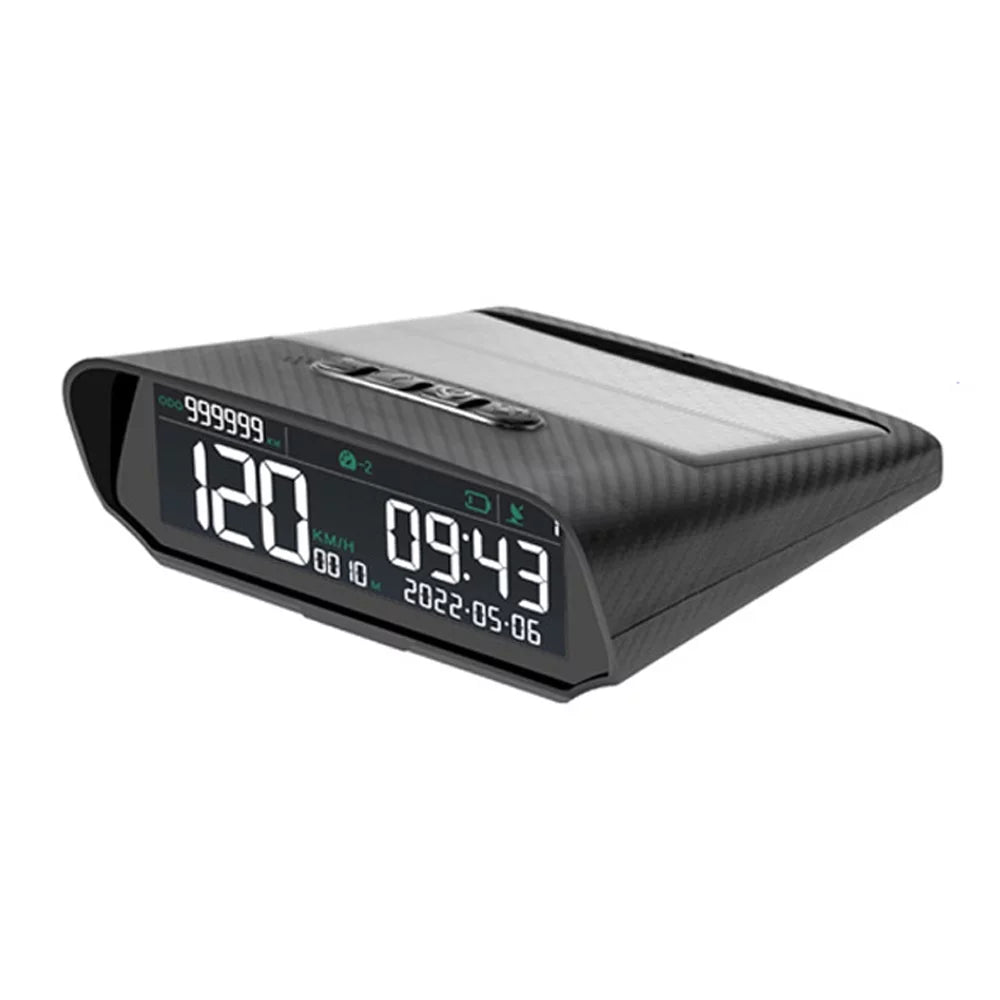 Wireless Solar Car GPS Digital Speedometer: Head-up Display - LCD Monitor - Total Mileage, Time, Altitude, and Speed Display - Overspeed Alarm - Enhance Your Driving Experience