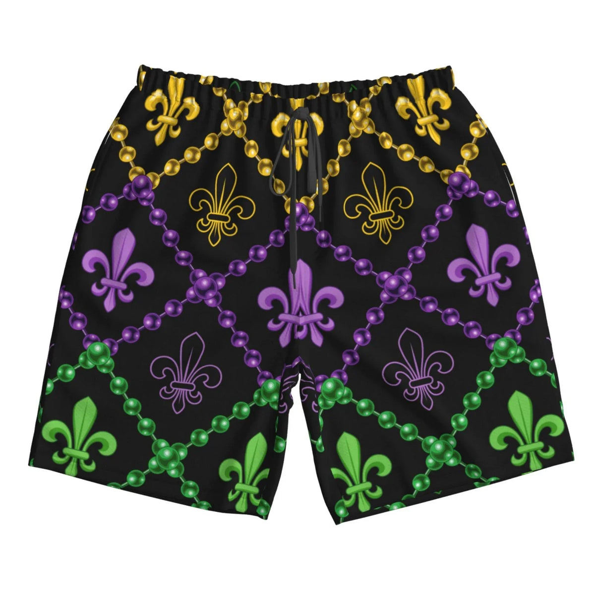 Lukts Mardi Gra Geometric Mens Swim Trunks Quick Dry Swim Shorts With Funny Beach Shorts