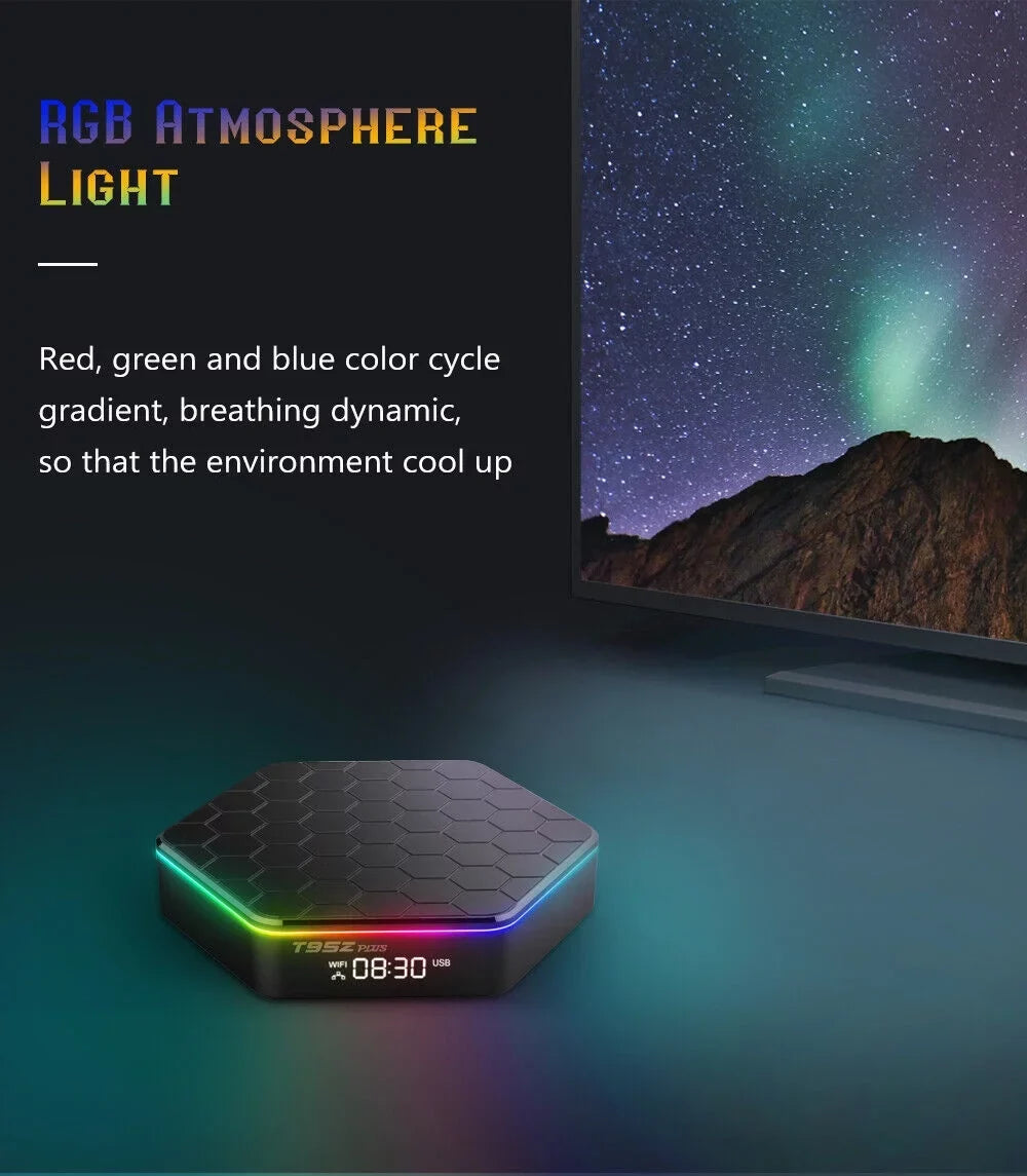 JLLOM Quad Processor 8K HD Video 64GB Memory 6K Stream Player 2023 T95Z Plus Smart Android 12.0 TV Box