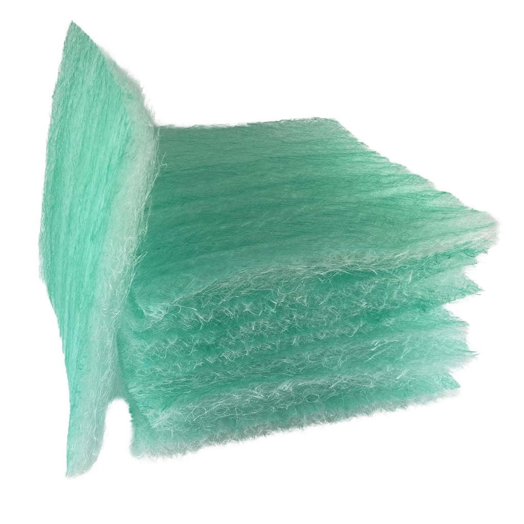 wioboy Paint Booth Exhaust Filter Pad, 24"x 24"x 2.5"(50 Pack), Fiberglass Paint Arrestor(15 Memory