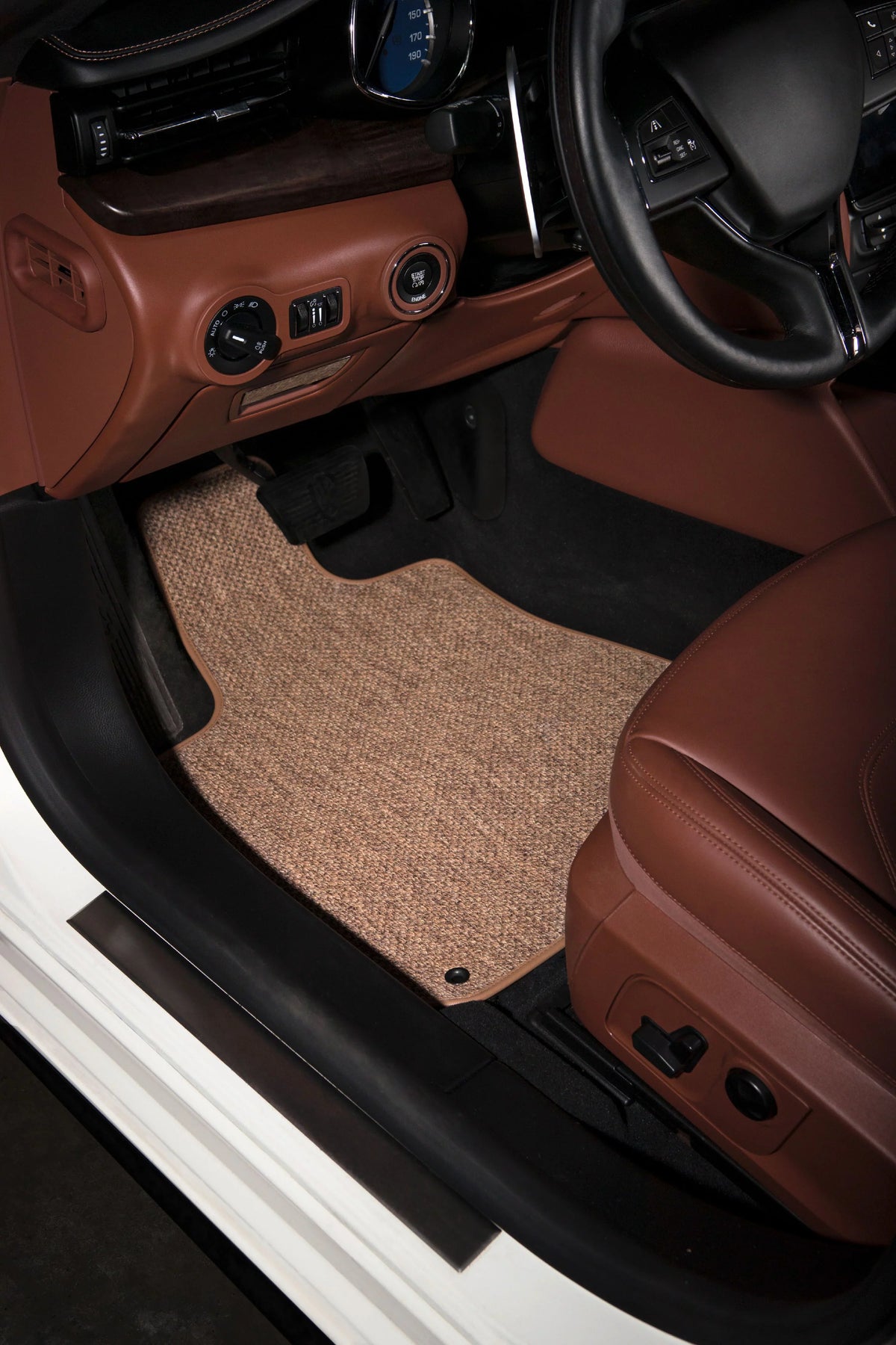 GGBAILEY Ford Explorer Beige All-Weather Textile™ Carpet Car Mats, Custom Fit for 2015, 2016, 2017, 2018, 2019 - Large Cargo Mat (w/ Rear Seat Down)