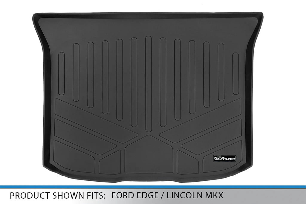 SMARTLINER All Weather Custom Fit Cargo Trunk Liner Floor Mat Black Compatible With 2007-2014 Ford Edge / 2011-2015 Lincoln MKX
