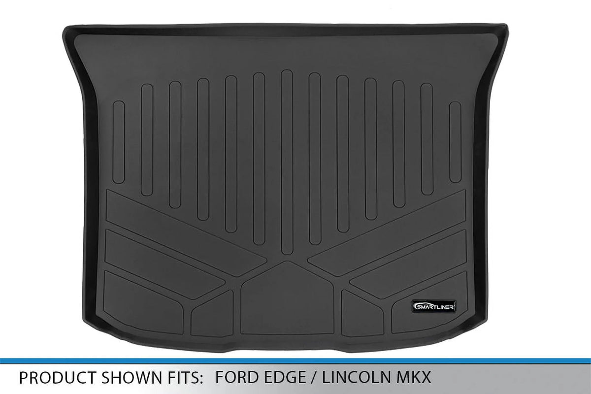 SMARTLINER All Weather Custom Fit Cargo Trunk Liner Floor Mat Black Compatible With 2007-2014 Ford Edge / 2011-2015 Lincoln MKX