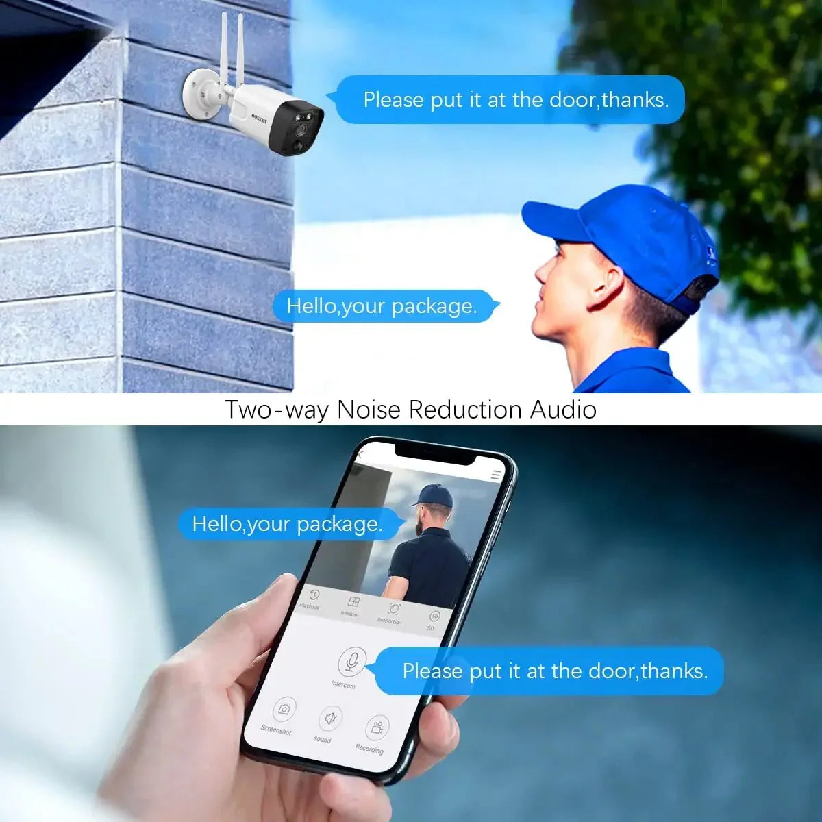 {Full PIR Detection Wireless Camera System}, 4pcs All-in one 5.0mp 1TB， Antennas, two-way audio with 10-inch monitor by OOSSXX
