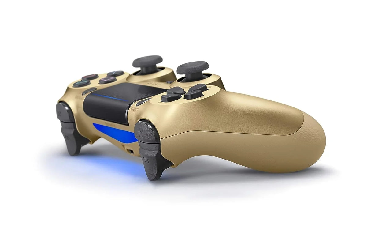 PlayStation 4 Wireless Controller Bundle - Gold Shock - Like New With Earbuds BOLT AXTION