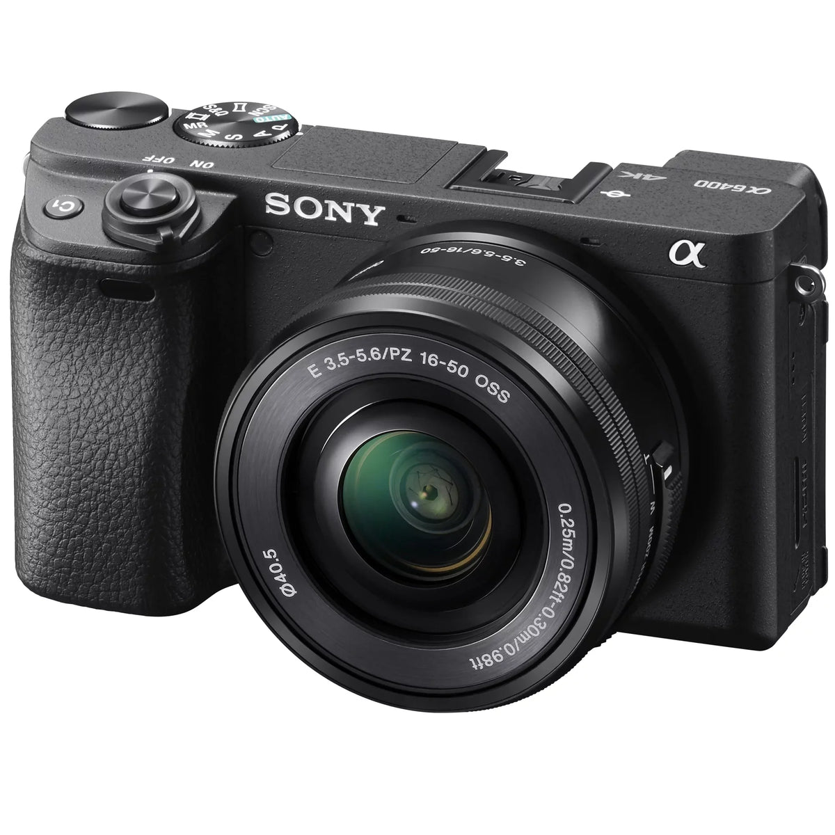Sony a6400 4K Mirrorless Camera ILCE-6400L/B (Black) with 16-50mm f/3.5-5.6 OSS Lens Kit + 0.43x Wide Angle and 2.2X Telephoto Lens Deco Gear Case Filter Set & Extra Cell Power Editing Bundle