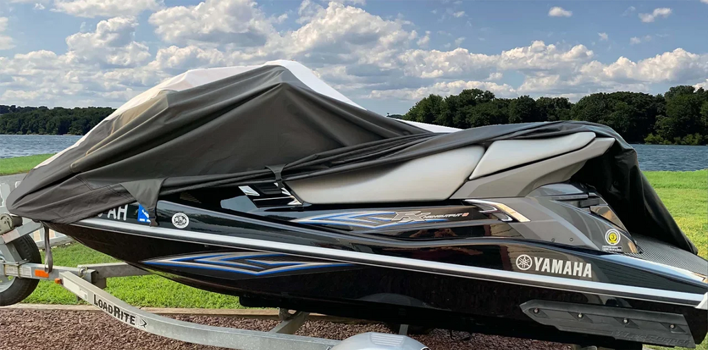 SUPER HEAVY-DUTY PWC JetSki Cover Compatible for Kawasaki Jet Ski 900 / 1200 STX 1997-2006 PWC Trailerable Jet Ski Cover
