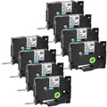 GREENCYCLE 8PK Compatible for Brother P-touch Black on Matte Clear 12mm 0.47" TZe-M31 TZ-M31 TZM31 TZeM31 Laminated Label Tape