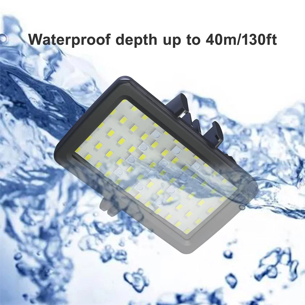 Andoer SL-20 Waterproof RGB Fill Video 8 Modes CRI95+ Dimmable IPX8 Underwater 40M Built-in Rechargeable Energy Source for Diving Snorkeling Underwater Photography Video Replacement for GoPro